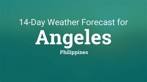 accuweather angeles city|Angeles, Philippines 14 day weather forecast.